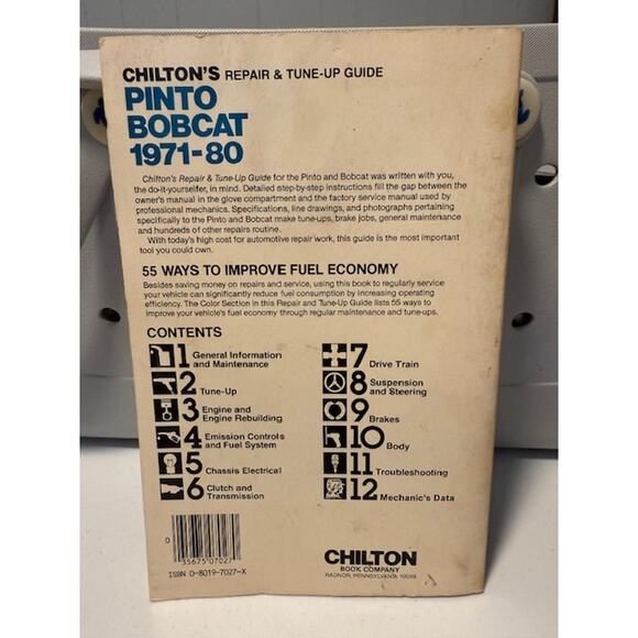 Chilton's Pinto Bobcat 1971-80 Repair & Tune-up Guide - Picture 3 of 3